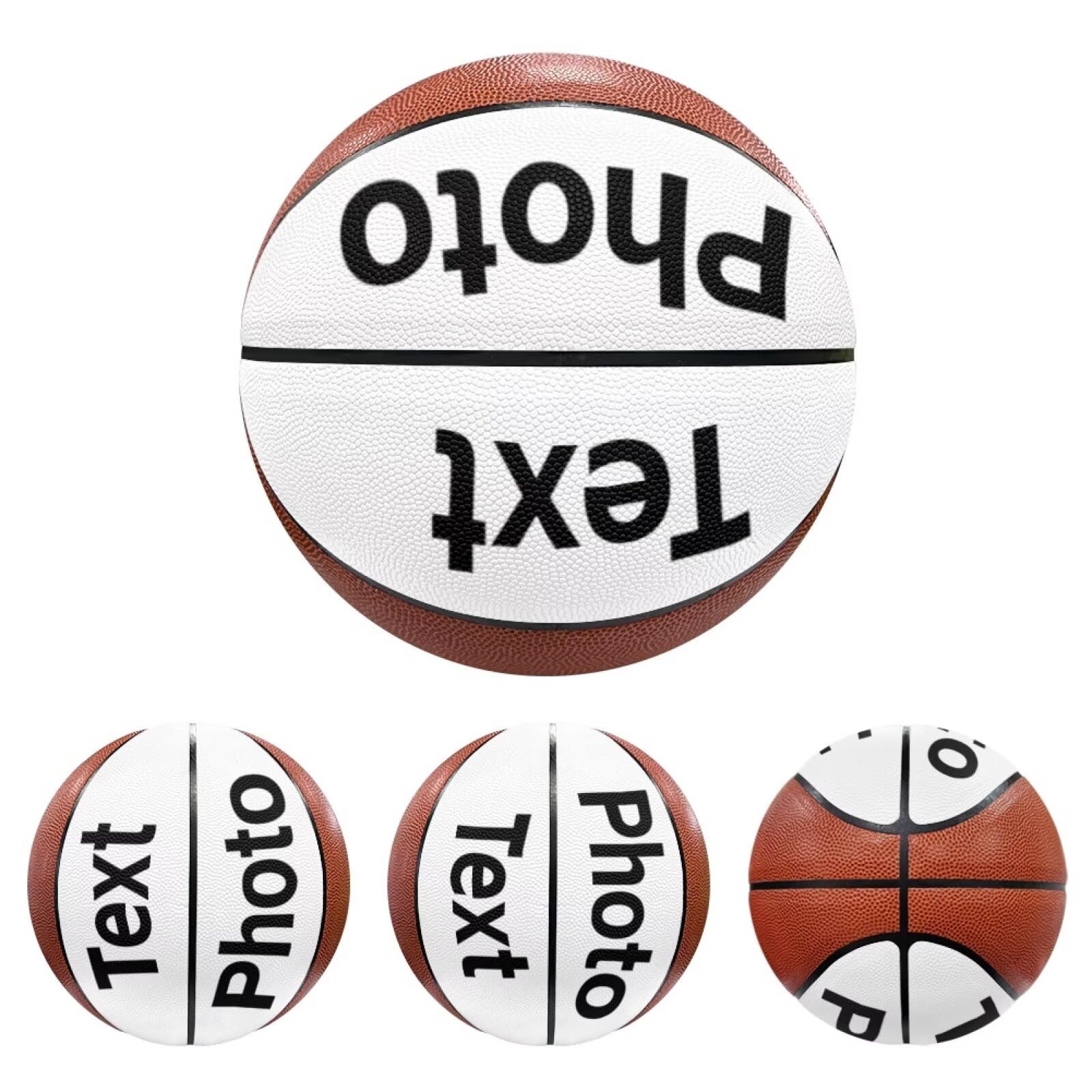 Voxugoniy Basketball, Personalized Leather Basketball Office Size 7, 29.5 Inches Custom Basketball with Your Personalized Pictures Text Official Rubber Basketball