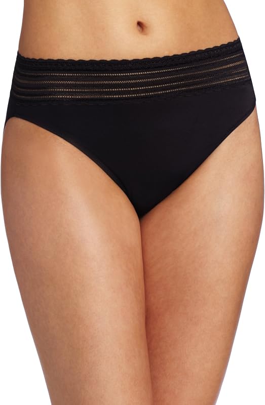 Warner's womens No Pinching No Problems Lace Hi Cut Brief Panty