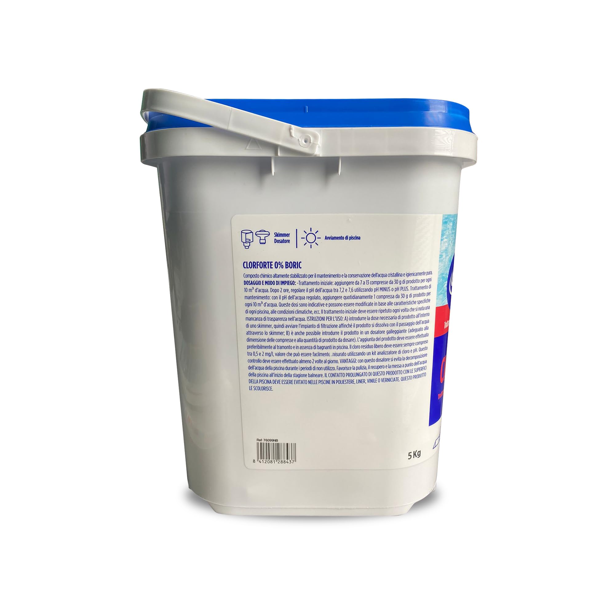 Gre 76099NB - Cloro Forte, Zero Borico, Pastiglie da 30gr - 5kg