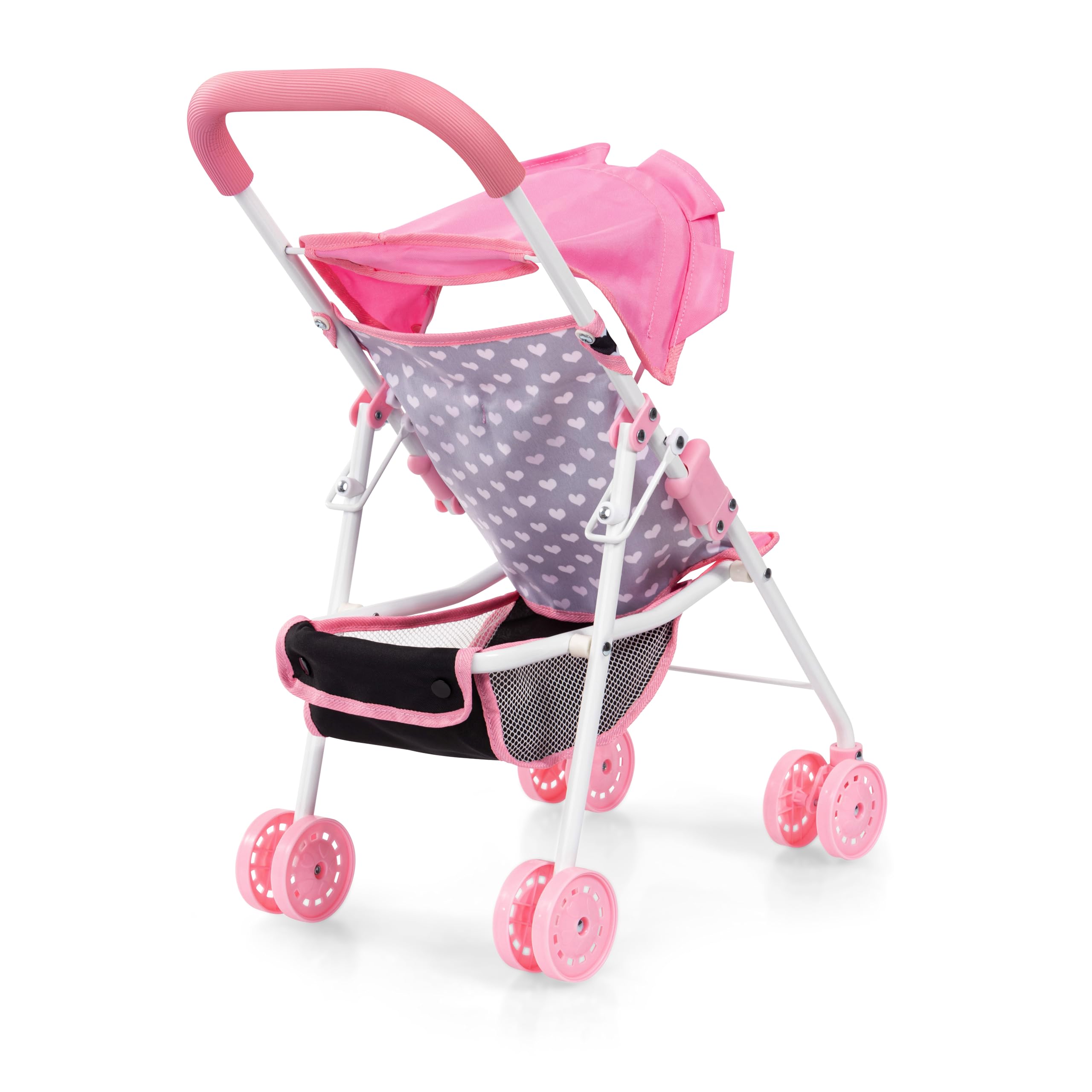Bayer Design Silla de Paseo para muñecas Buggy, Plegable, Ruedas Dobles | cinturón de seguridad, bolsa, cambiador, accesorios para muñecas