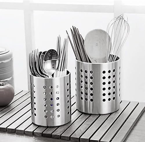 Soporte de utensilios de cocina de acero inoxidable, organizador de utensilios de cocina, encimera de barro, organizador de utensilios de mesa,