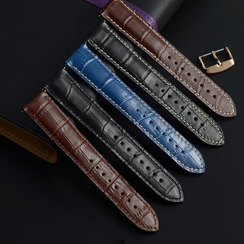 Miniatura 7 de WOCCI 18mm 20mm 22mm Watch Band Quick Release- Alligator Embossed Leather Watch Strap