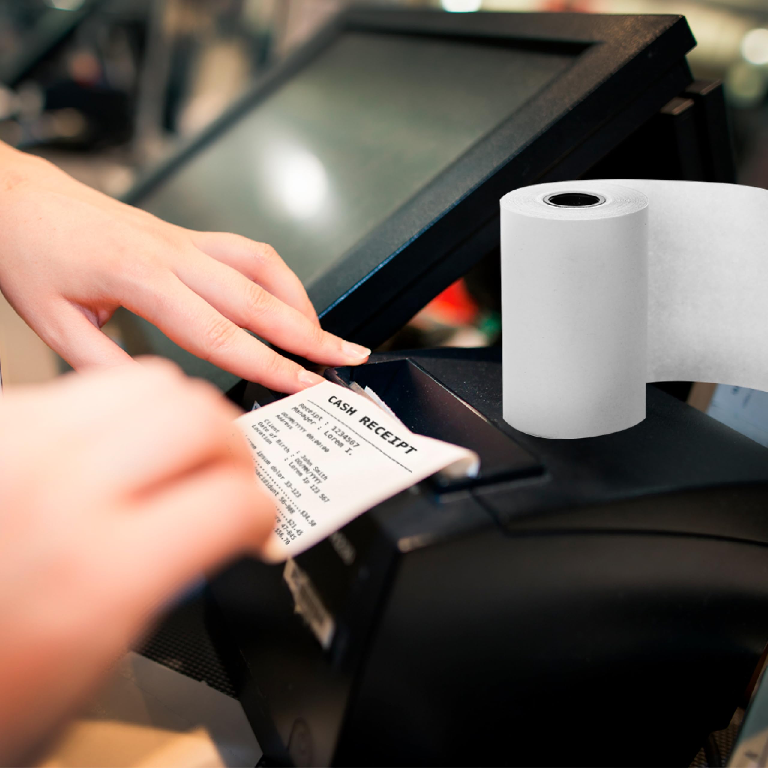 20X Papel Térmico 80x80mm 60 GSM sin BPA - Papel Datáfono Impresión Rápida y Nítida para Cajas Registradoras y Tickets - Ideal para Impresoras Térmicas y Datáfonos, sin BPA