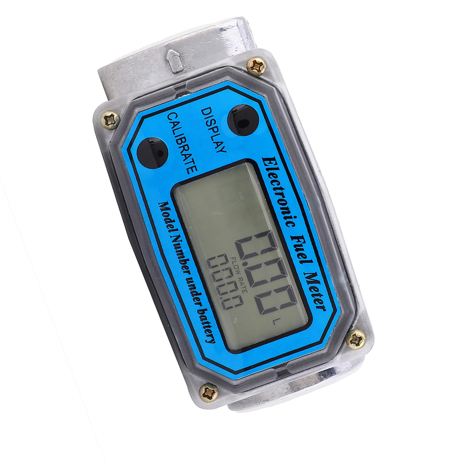 15-120L 1 "NPT Medidor de Flujo de Turbina Digital Medidor de Flujo de Combustible Diesel Medidor de Flujo de Combustible de Aceite Diesel Medidor de Gasolina(Azul)