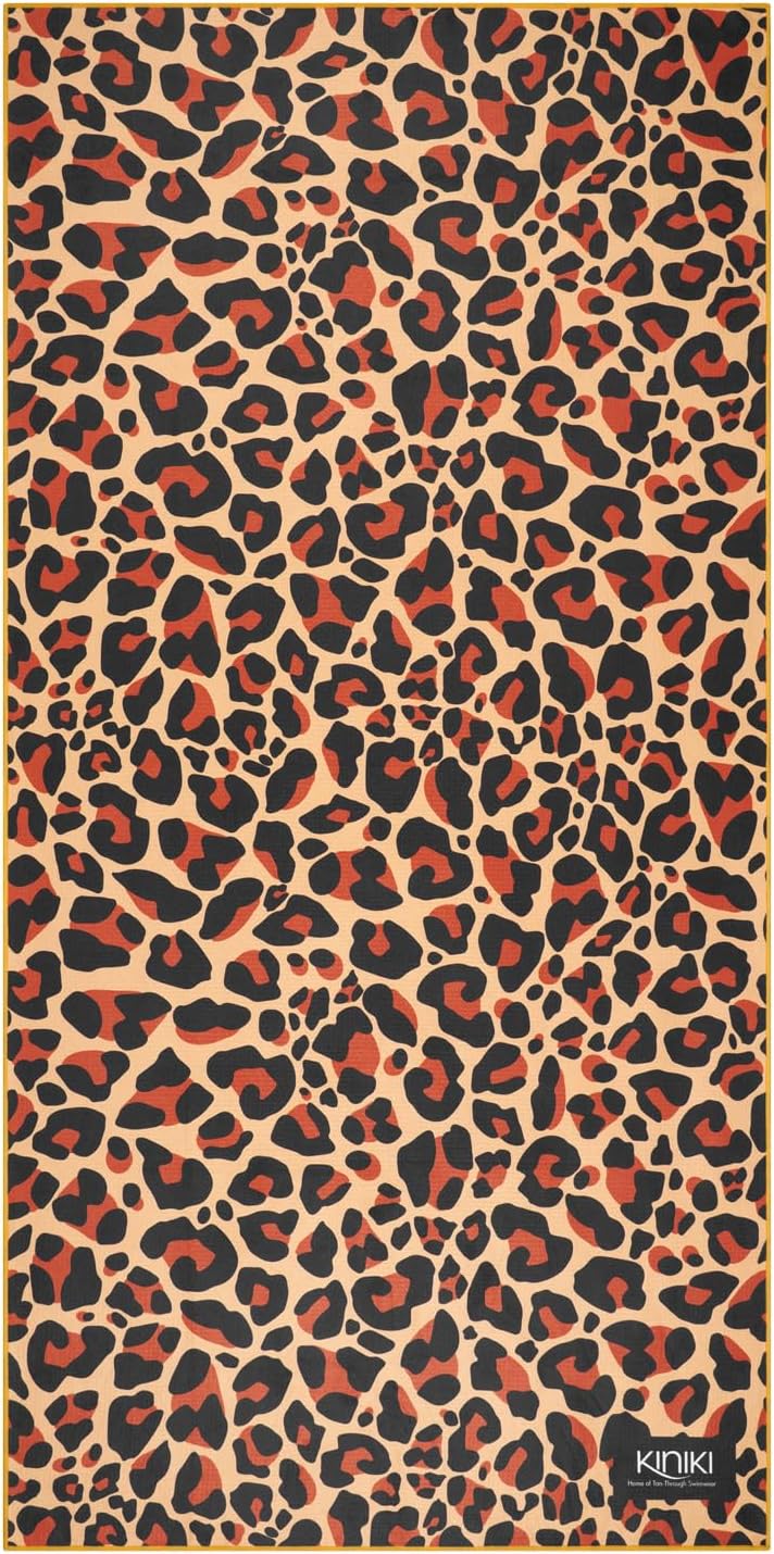 Kiniki Microfibre Beach Towel - Cheetah