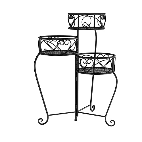 Pure Garden Tricycle Plant Stand 2-Tiered Indoor or Outdoor Decorative