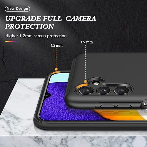Miniatura 2 de Funda para Galaxy A13 5G, funda para Samsung Galaxy A13 5G con película a prueba de explosiones 2 unidades, funda invisible con función atril de