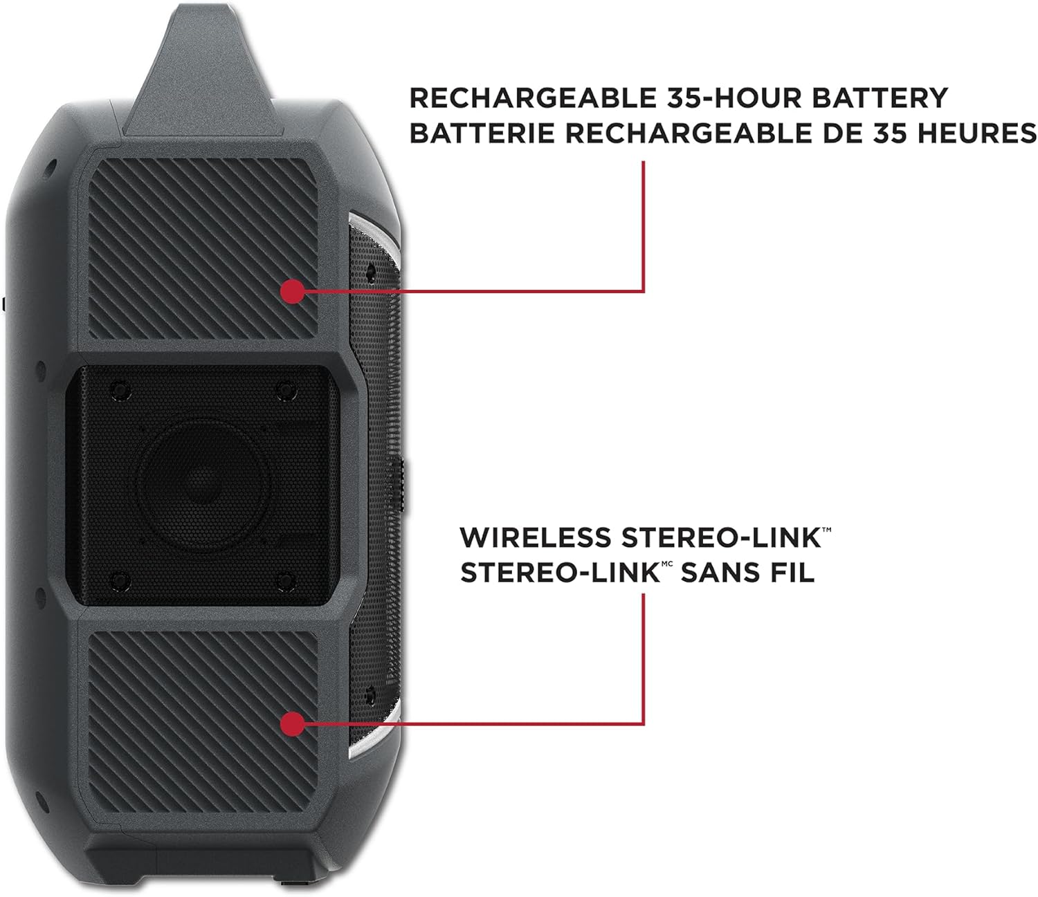 ION Audio Party Boom Plus Rechargeable Bluetooth Speaker with Microphone, Light Effects, Bass and FM Radio (Renewed)