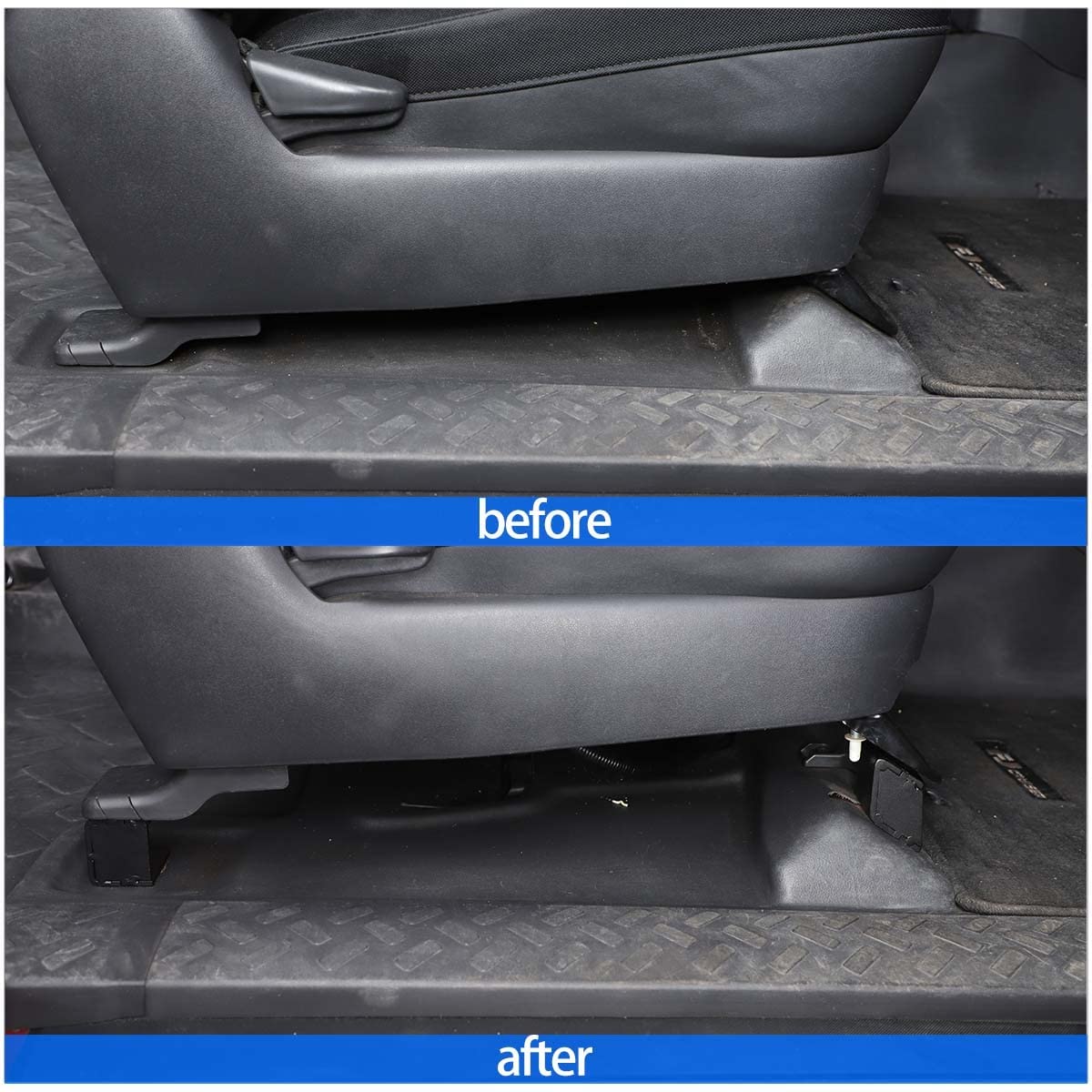 Czarny wspornik podwyższający stopę ze stopu aluminium do samochodu Toyota FJ Cruiser 2007-2021, części samochodowe, akcesoria do wnętrza