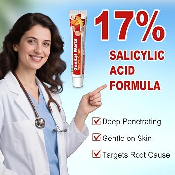 Wart Remover Fast Acting Gel Wart Remover Freeze with 17% Salicylic Acid, for the freeze treatment of genital warts, plantar warts, and common warts (such as corns and flat warts), for all skin typesA