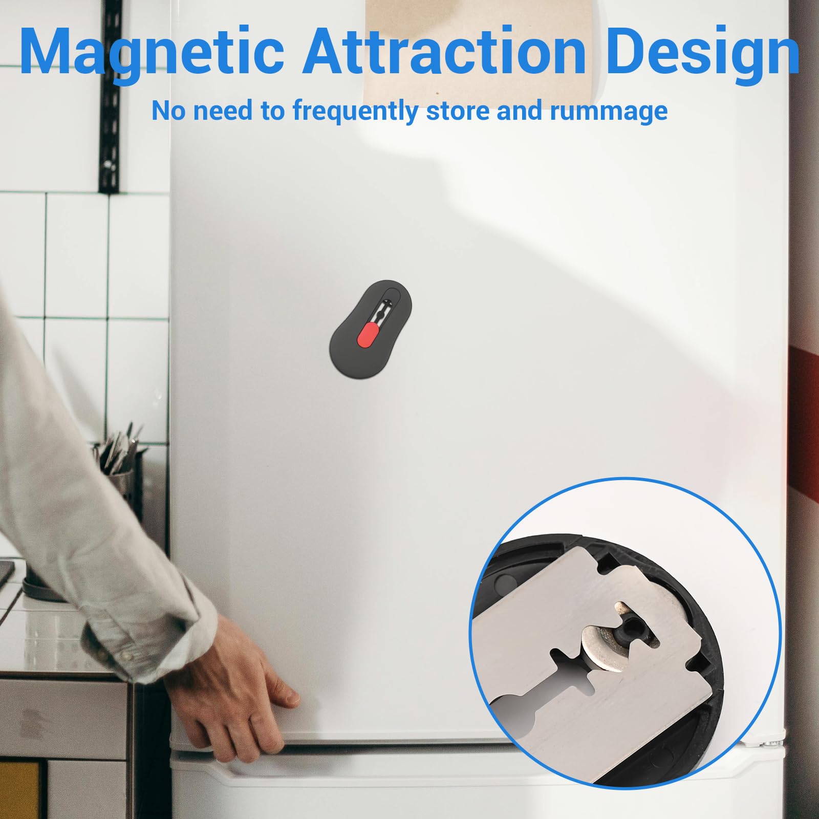 Bread Lame with 11 Blades Magnetic Sourdough Bread Scoring Tool Sour Dough Baking Knife Supplies Scorer (Black) - 5