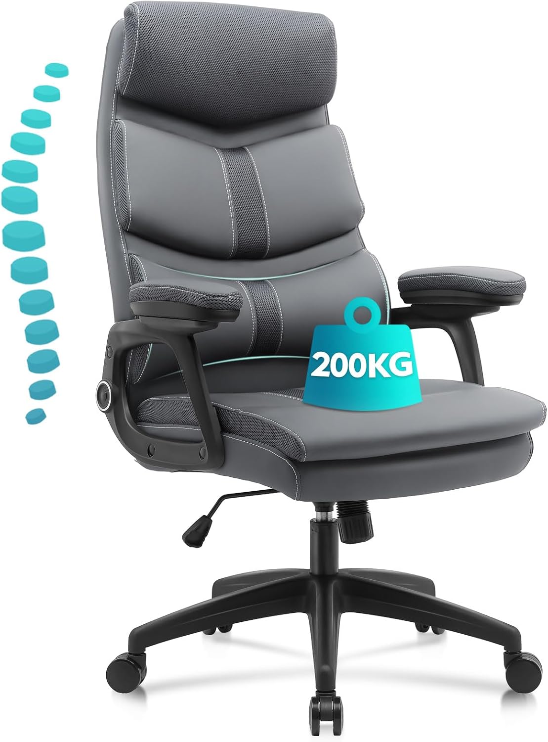 RYANGEL Executive Office Chair with High Backrest, Ergonomic Office