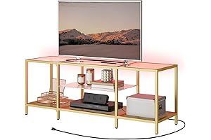 Modern Black and Gold TV Stand for Living Rooms