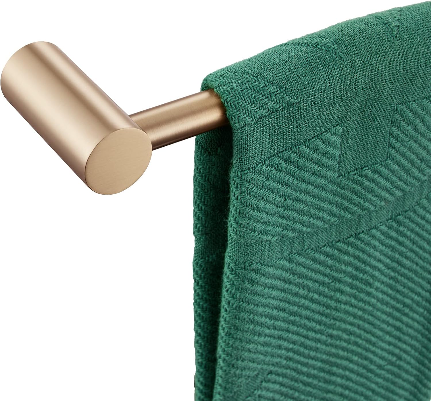 KOKOSIRI Towel Bars Champagne Bronze for Bathroom Wall Mounted 36-Inch Bath Towel Holder Single Rod Stainless Steel Bathroom Hardware, B4007CPG-L36