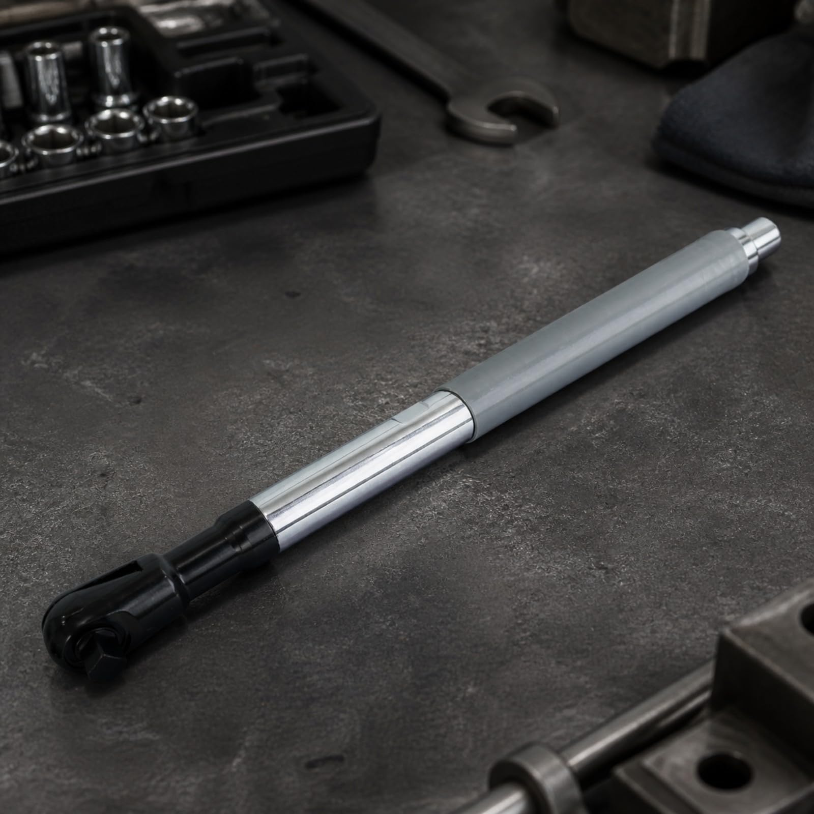Llave Carraca Antislizante Llave vaso acoplador Mango Largo, para Garaje, Mecánicos, Oro, Sin Mangas