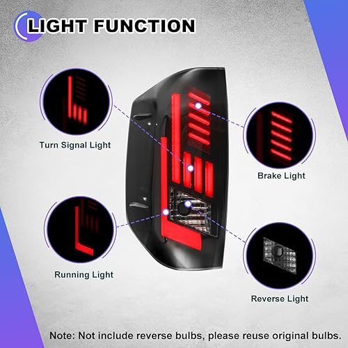 Miniatura 3 de Nixon Offroad Luces traseras LED para Toyota Tundra Pickup 2014-2022 con luz LED secuencial intermitenteluz de funcionamientoluz de freno (lente