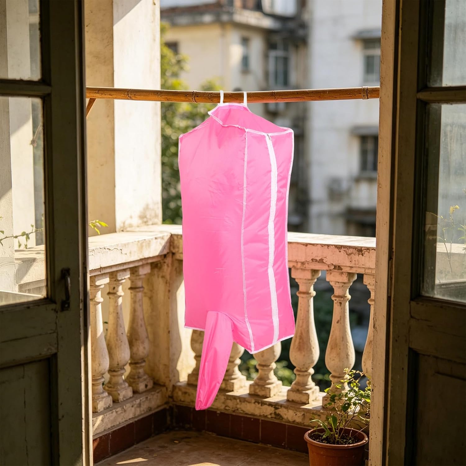 Collapsible Clothing Dryer Enclosure for Travel - Bra and Underwear Dryer Bag - 43x22x12" Portable Drying Cover for Pants Coat Socks, Not Included Blower