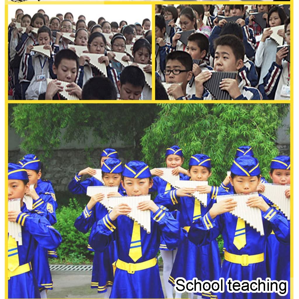 Flauta De Pan, Pan Pipes De 16/18 Tubos para Principiantes, Escuela De Enseñanza De Instrumentos De Viento, Fácil De Aprender (Color : 16 Tubes-G-A2)