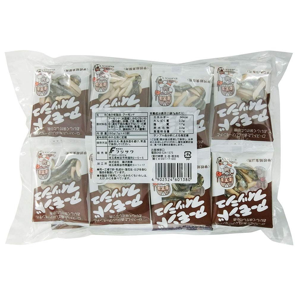 Amazon.co.jp: [Value Set of 3] Almond Fish 0.2 oz (7 g) x 40 Bags