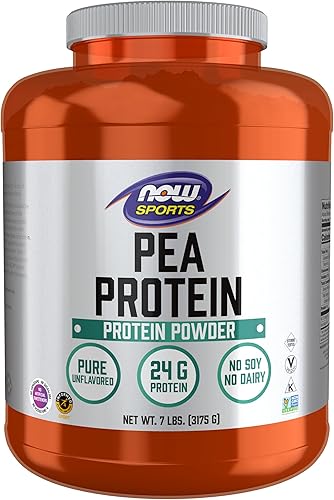 Vista 19 de NOW Sports Nutrition, Proteína de guisante 0.85 oz, absorción rápida, polvo sin sabor, 2 libras
