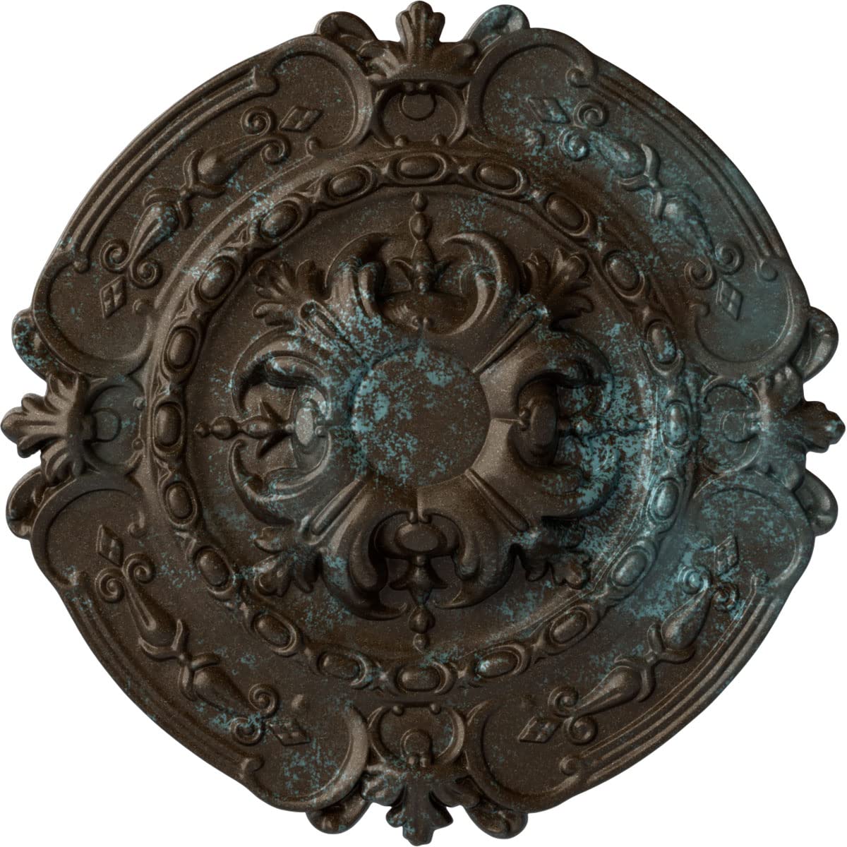 Ekena Millwork CM17SOBBSDecorative Ceiling Medallions Modeled After Original Historical Patterns &amp; Designs, Bronze Blue Patina