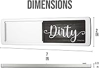 Vista 3 de Imán para lavavajillas Clean Dirty Sign, letreros magnéticos que dicen limpio/sucio, adhesivo opcional para lavaplatos de acero inoxidable no Granja