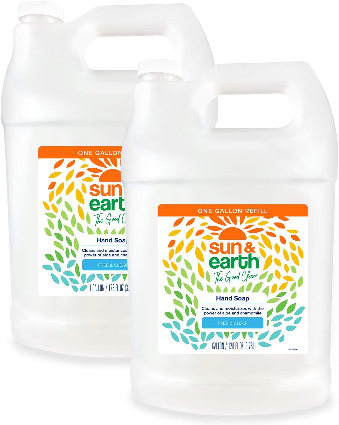 Sun & Earth Hand Soap by Sun & Earth, Free & Clear Unscented, Bulk, 128 Fl Ounce (Pack of 2), 256 Fl Oz