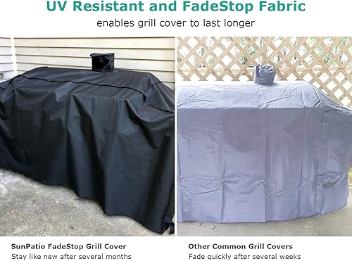 Miniatura 6 de SunPatio Cubierta de parrilla impermeable resistente al agua para parrilla de gas huecacarbón y más, resistente a los rayos UV cubierta de 79