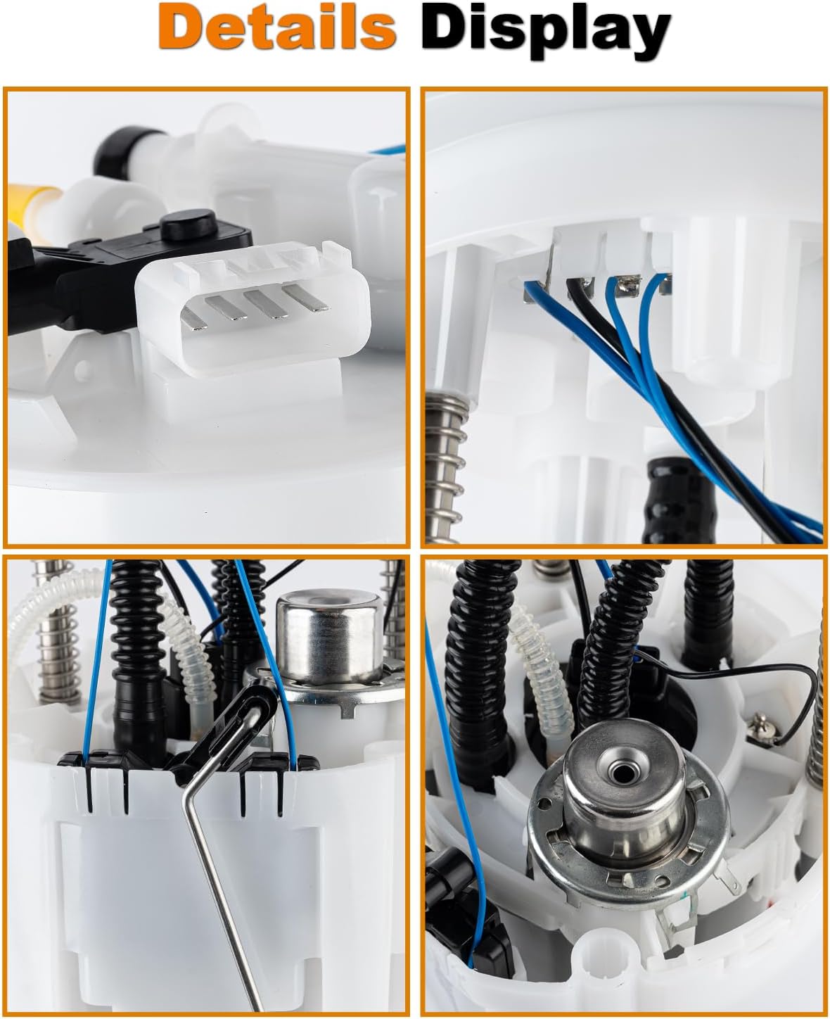 Electric Fuel Pump Assembly Compatible with 2011-2014 Chevy Silverado 2500 3500 HD, GMC Sierra 2500 3500 HD 2500HD 3500HD 97.6" Bed Only V8 6.0L Replace E4044M 13589708 with Pressure Sensor