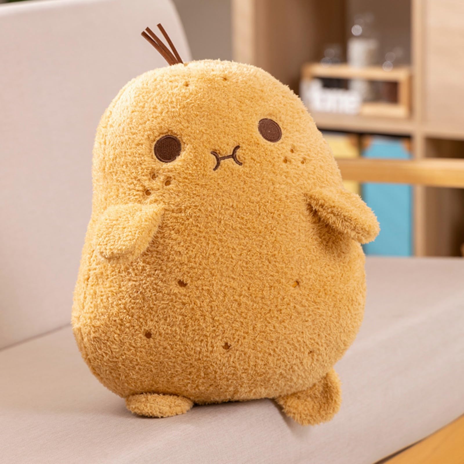 ZBELLO Cute Potato Plush Toy Kawaii Potato Stuffed Decorative Throw Pillows Home Decor Birthday Gift for Kids Boys Girls (23cm)