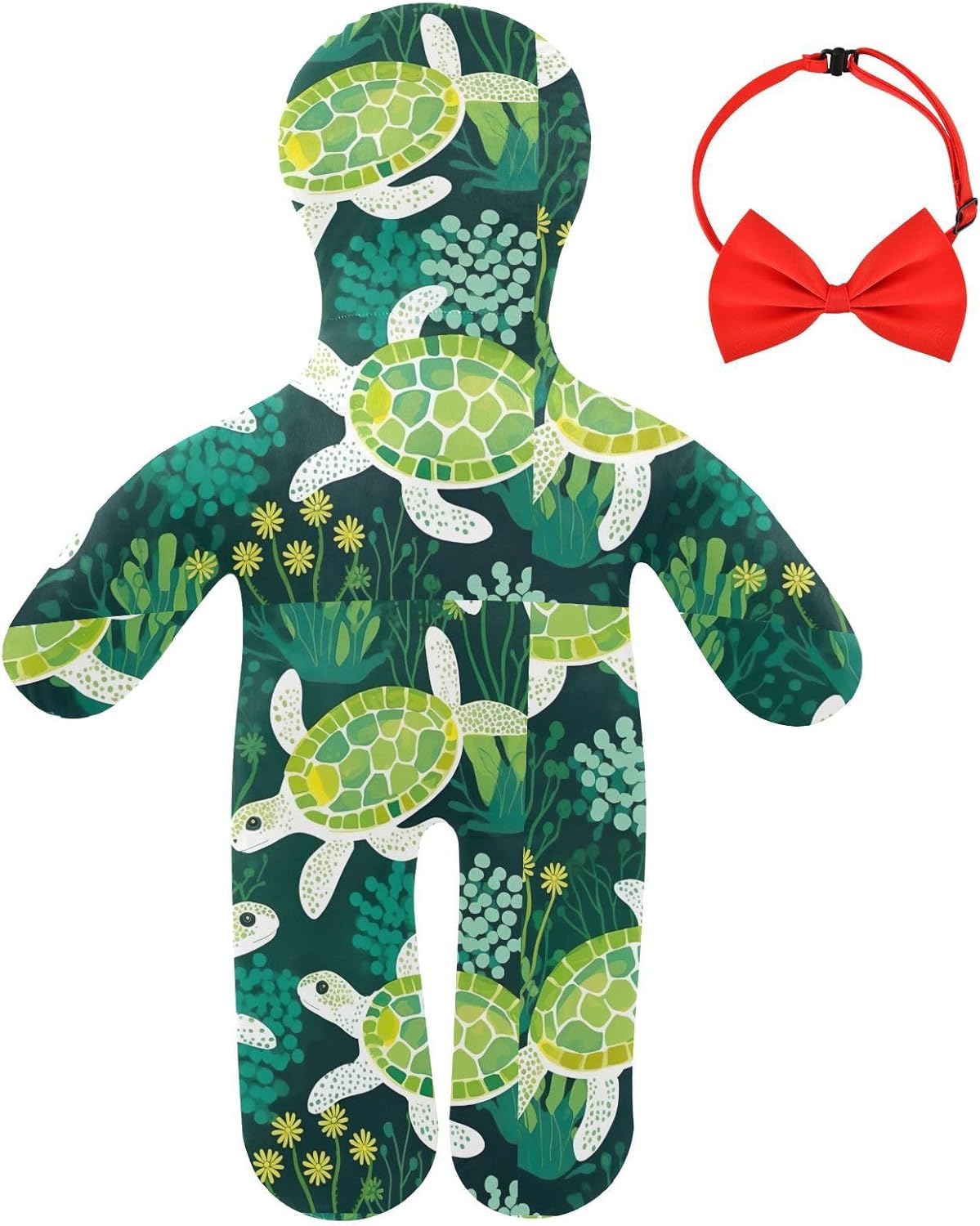Turtles Human-Shaped Pillow Soft Body Pillows Washable Velvet Pillows for Anxiety Relief Sleeping Cuddling & Support