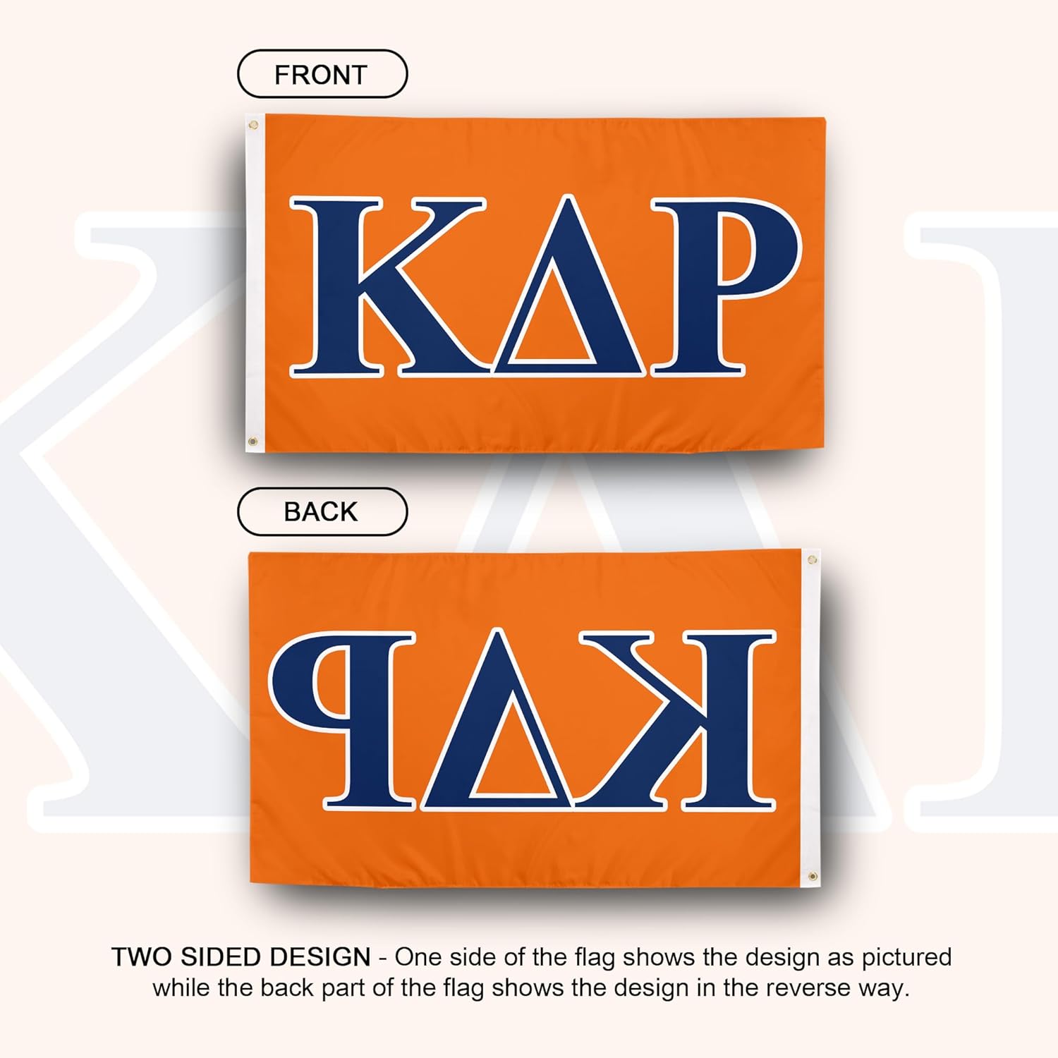 Desert Cactus Kappa Delta Rho Flag Greek Letter Fraternity Banner Large 3x5 feet Flags Sign Decor KDR (Letter)