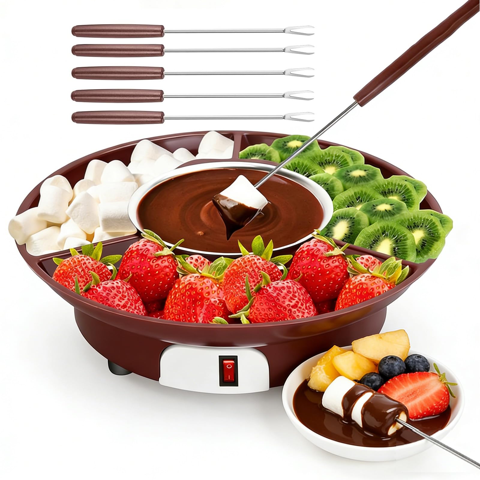 Máquina Eléctrica para Hacer Fondue De Chocolate, Mini Olla para Fondue