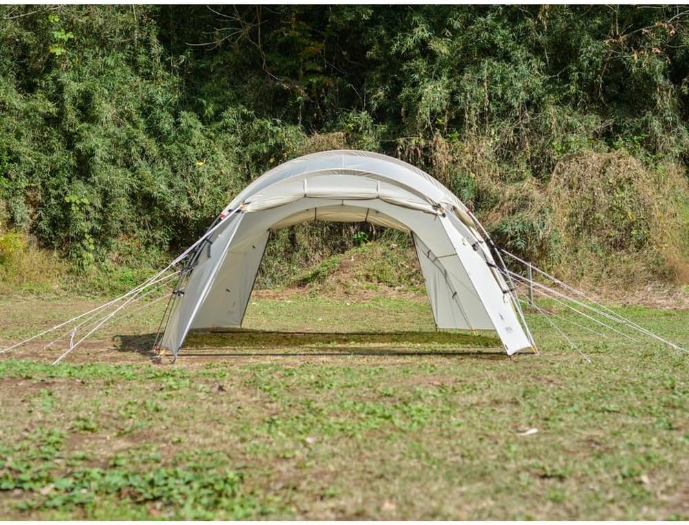 Snow Peak Vault 4 Person Tent, Versatile, Open Air Shelter, Outdoor Adventure, Camping, Three Seasons, Ivory