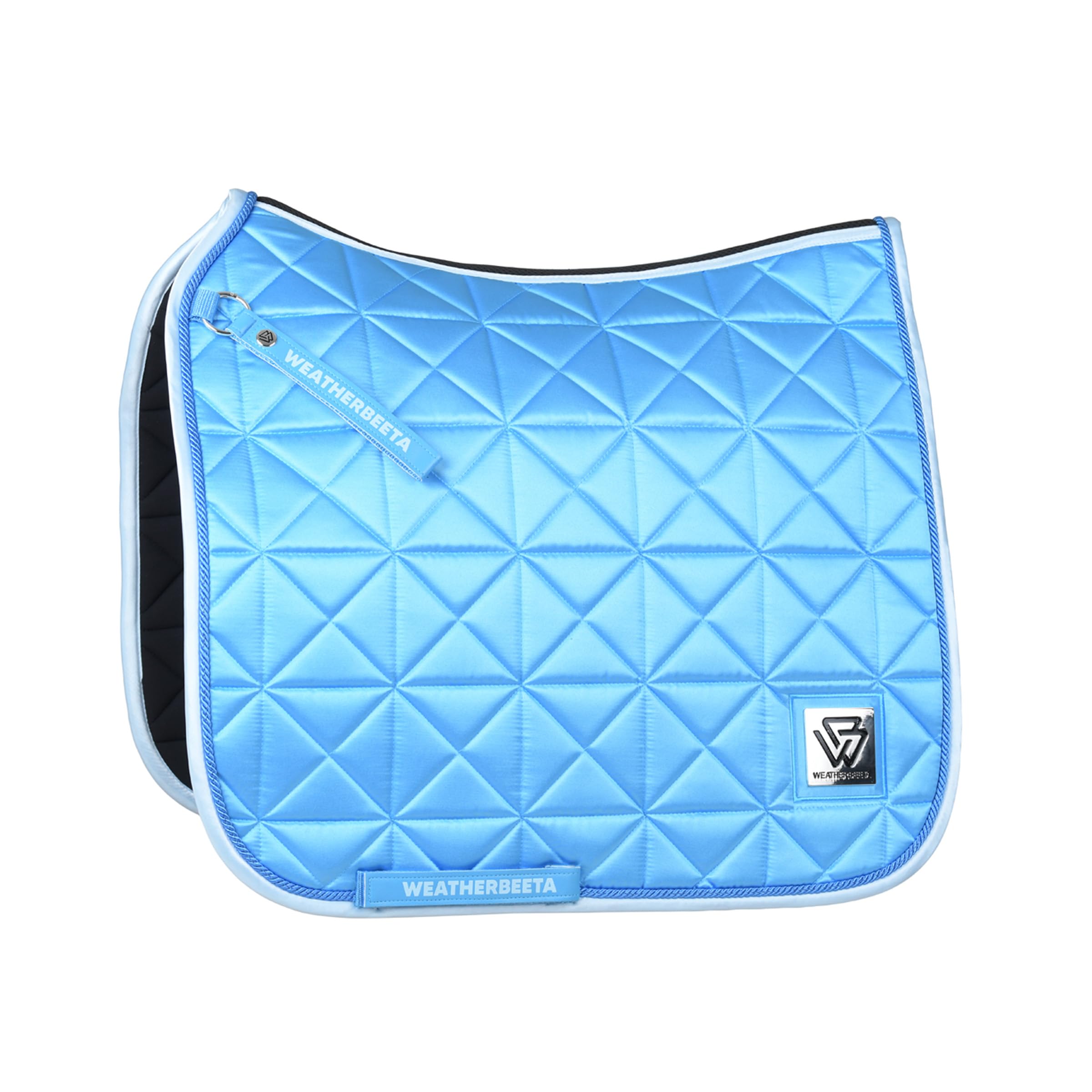 WeatherBeeta Satin Luxe Air-Tec Quilted Dressage Saddle Pad, Bright Blue, Large
