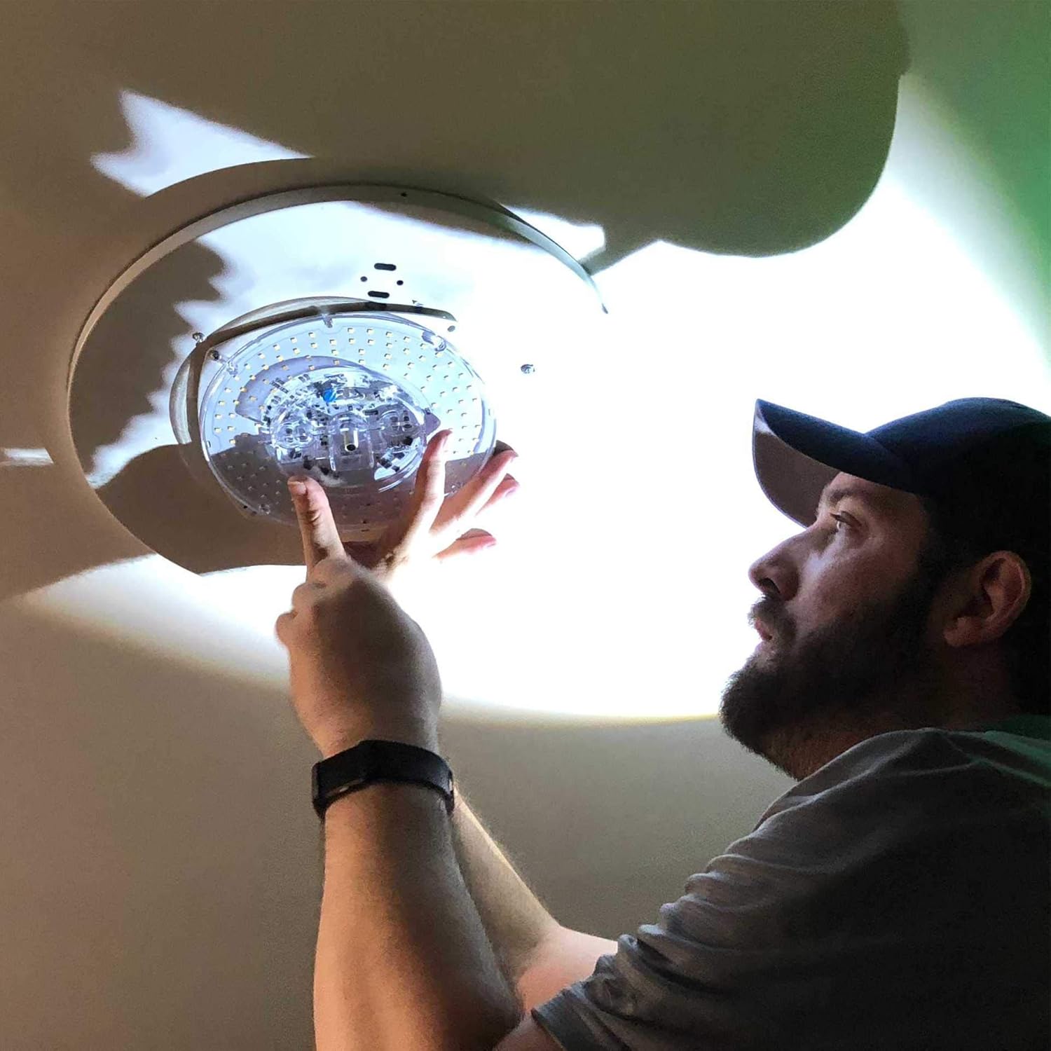 8.5" LED Light Engine, 10.2" Overall, 40W 3500LM, 5000K, Dimmable Retrofit Kit for Ceiling Fan, Flush Mount, Pendant & Lantern, UL Listed