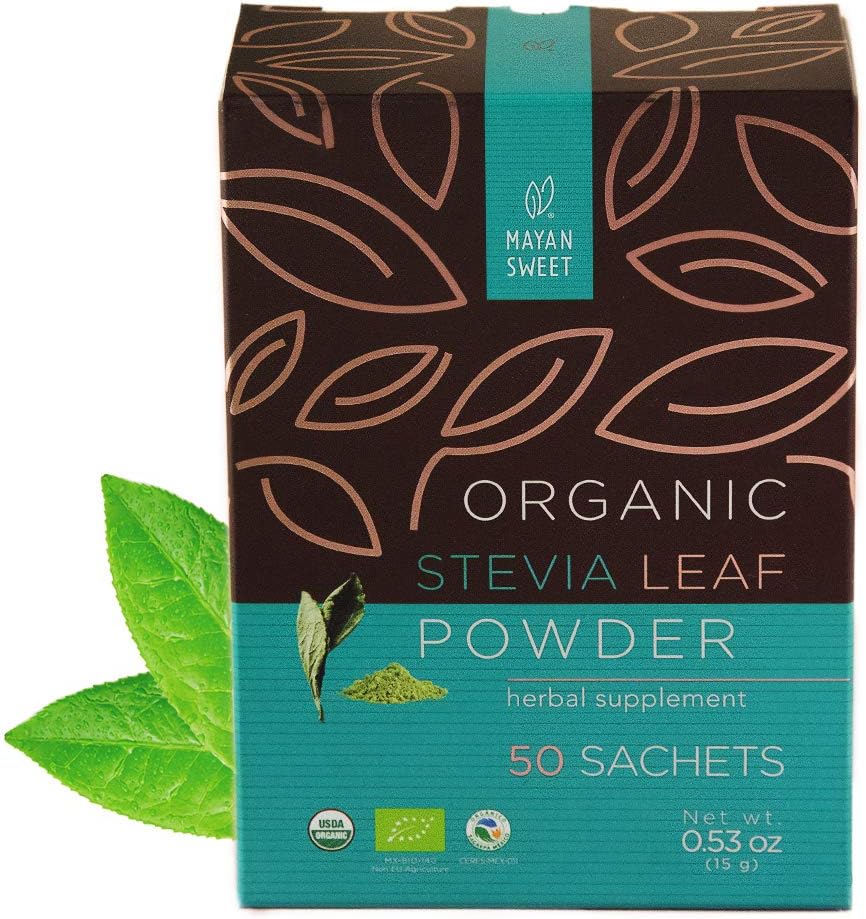 Organic Stevia Powder In Sachets, 50 Count