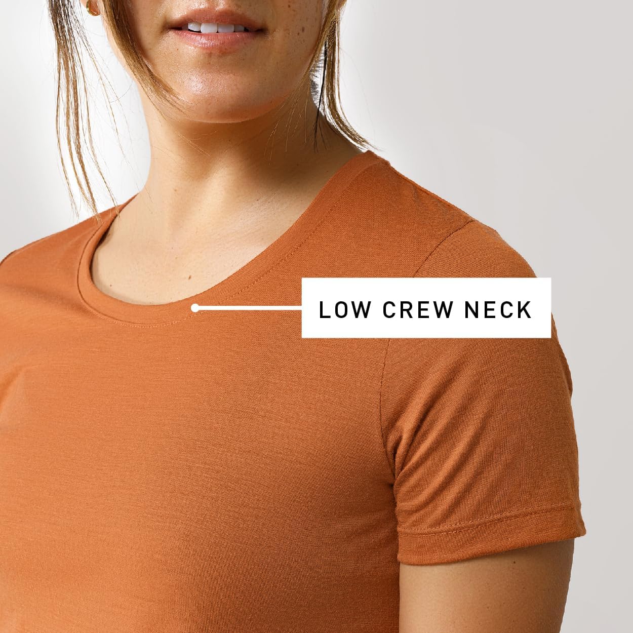 IBEX Merino Wool 24 Hour Short Sleeve Low Crew for Women | Lightweight & Breathable Solid Crew Neck Women's Top - Image 5