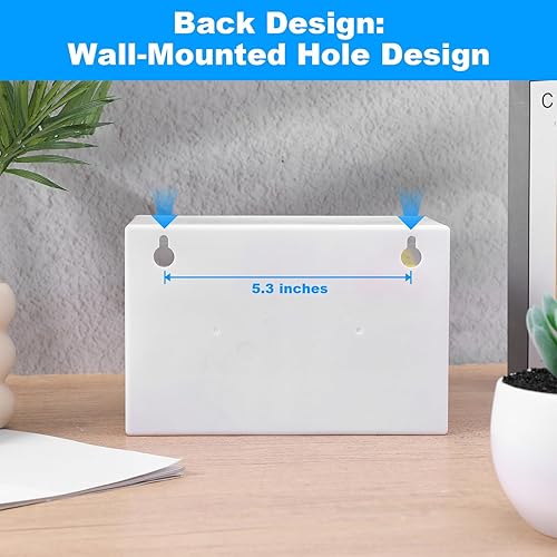 Miniatura 6 de 2 mini organizadores de cajones de plástico con 9 cajones transparentes, pequeños compartimentos de almacenamiento de escritorio blancos para