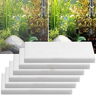 VAYINATO® 6 in 1 Biochemical Filter Cotton White Sponge for Aquarium Top Filter Media, Sump & Aquatic Fish Tank Water Cleaning | Suitable for All Kinds of Filters by Petzlifeworld
