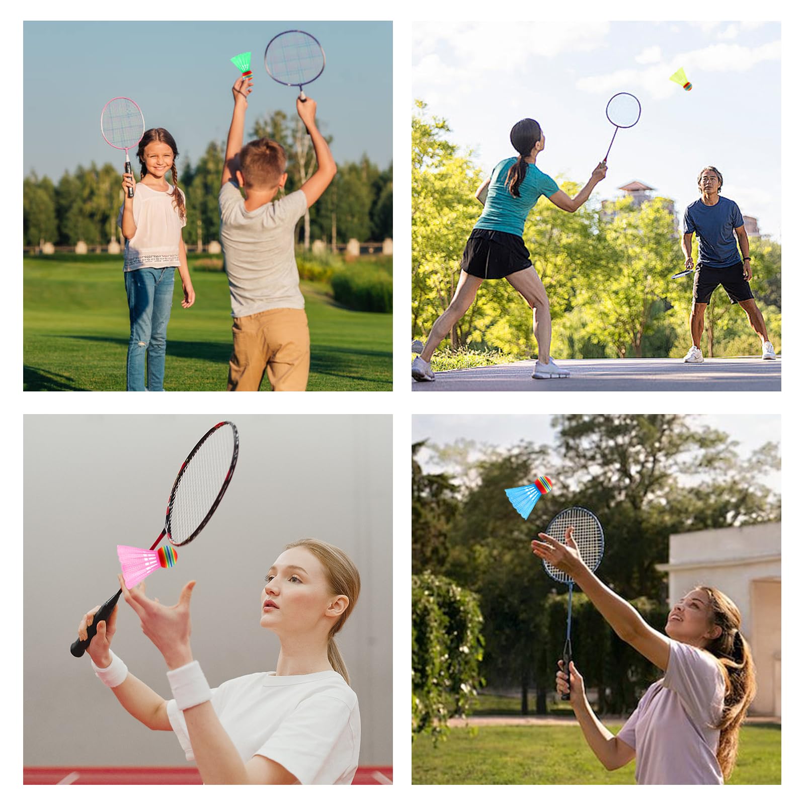 CATELL 20 Piezas Volantes de Bádminton, Plástico Coloridos para Exteriores e Interiores