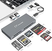 Vista 1 de Lector de tarjetas CFexpress tipo B 8 en 1 con 2 USB de 10 GB, USB 3.2 Gen2 10Gbps CF Express Reader hub para CFexpress tipo B/SD/TF/CF/XD/MS/USB