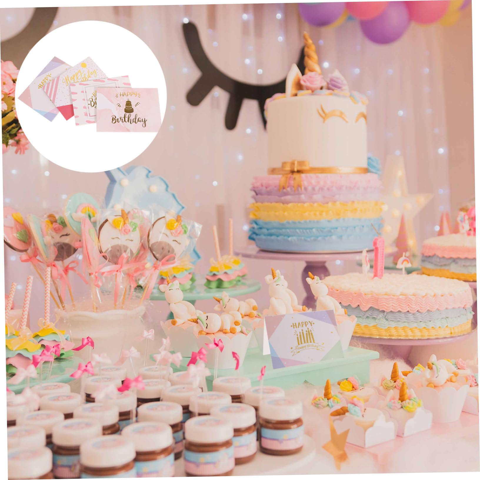 SHINEOFI 120pezzi Biglietti Compleanno Per Bouquet Divertenti e Decorativi Per Festeggiare Per e