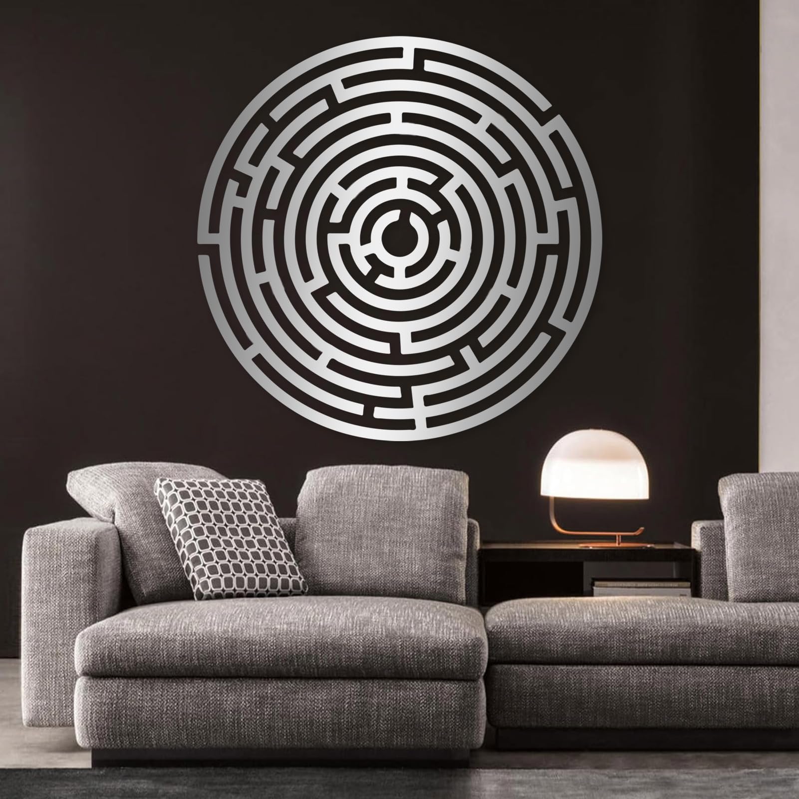 Labyrinth Metal Wall Art, ​Line Art Wall Decor, Metal Line Art Wall Decor, Minimalist Wall Art, Metal Minimalist Wall Art, Modern Wall Art, Circular