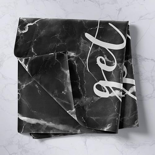 Miniatura 2 de Tapiz de mármol blanco y negro para niños, niñas, mujeres y hombres, tapiz para colgar en la pared, con cita divertida, decoración de pared simple y