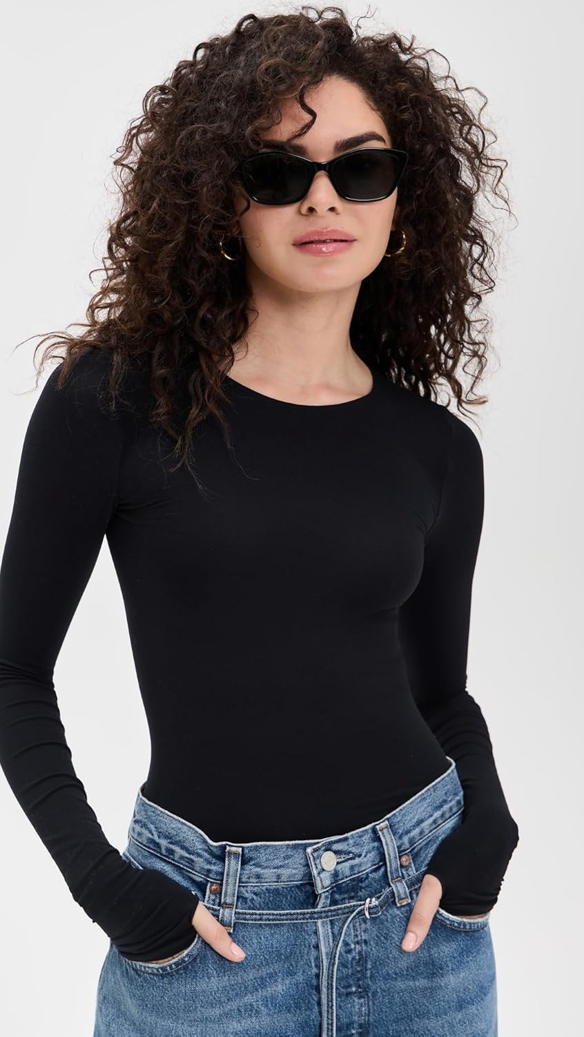 commando Women's Ballet Crew Neck Bodysuit with Thumbholes - Image 2