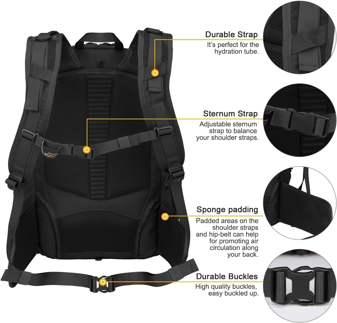 Mardingtop 40L Molle Tactical Backpack,Military backpack for Men, Cordura Backpack for Hiking,Camping,Hunting - Image 6