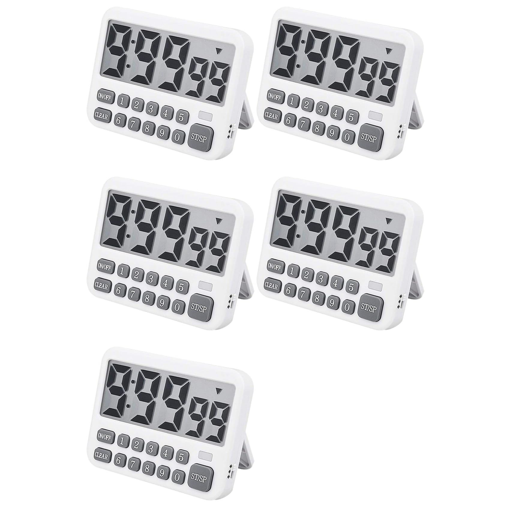 Hndhbfgrt 5X Digital Kitchen Timer, Large Display Cooking Timer Cycle Count Up/Down Timer with Digits Directly Input, Loud Alarm