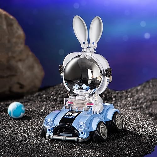 Miniatura 3 de Juego de bloques de construcción de mini astronauta, simulación creativa del hombre espacial modelo de exploración de partículas, construcción de