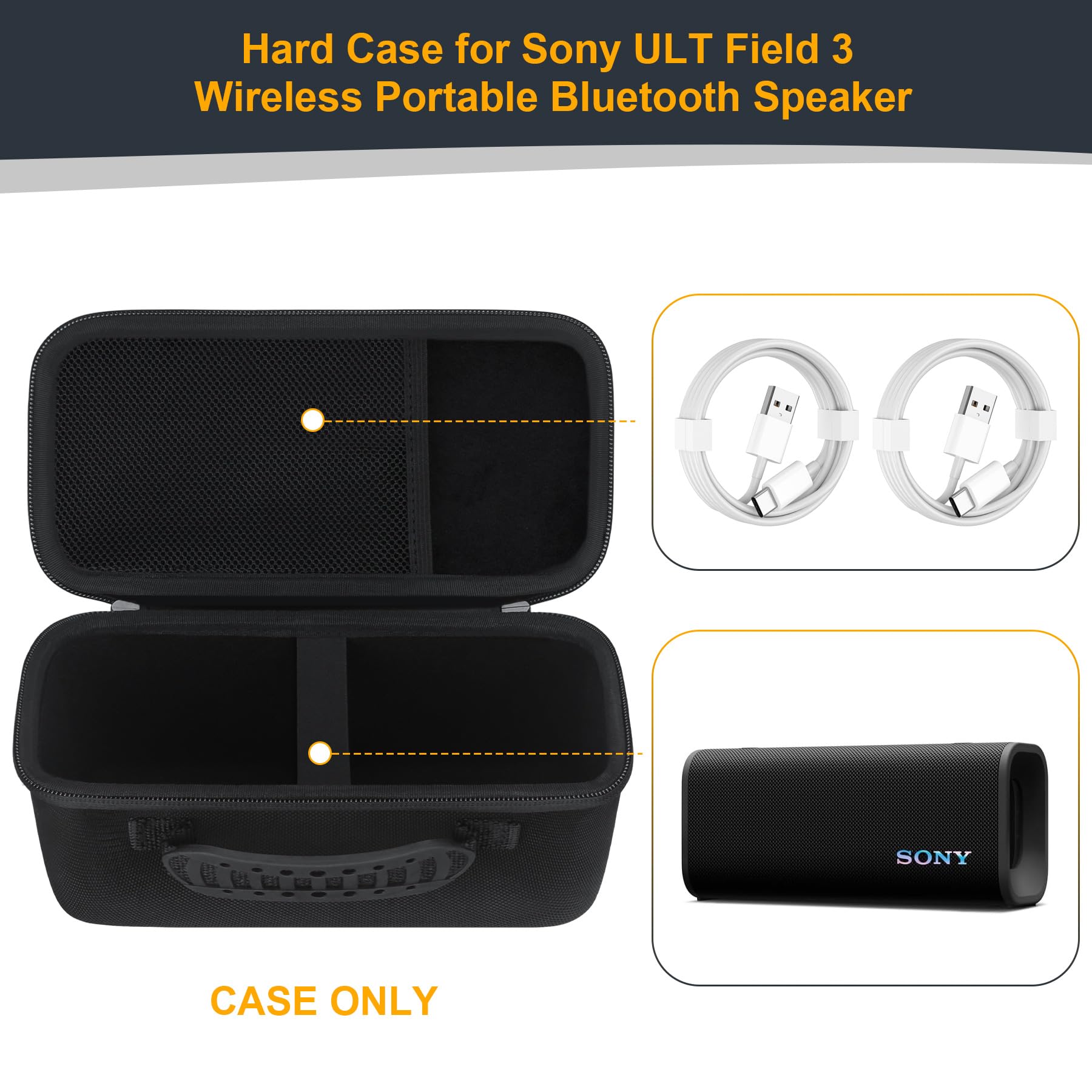 Amazon.com: RAIALL Hard Travel Case for Sony ULT Field 3 Wireless